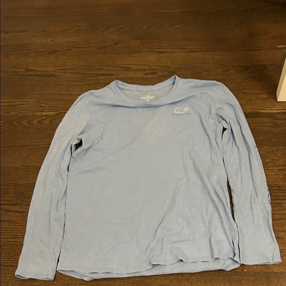 Vineyard Vines Light Blue Kids Long Sleeve Tee